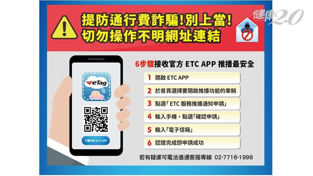 小心「通行費」詐騙！簡訊通知「欠費」夾帶連結APP 別下載 信用卡恐遭盜刷