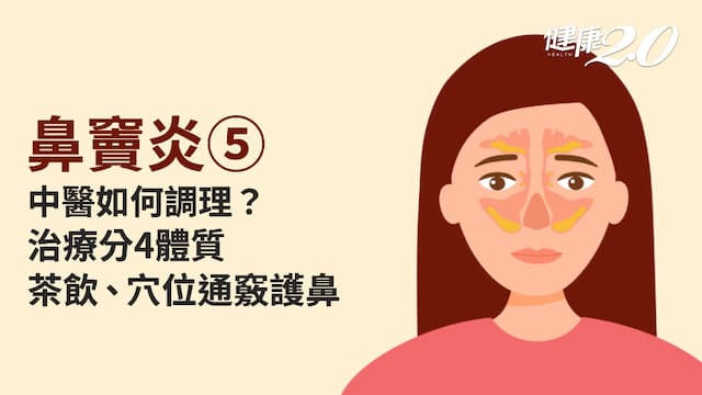 鼻竇炎／中醫調理鼻竇炎 體質證型如何分？保健茶飲怎麼喝？哪些穴位緩解鼻炎？
