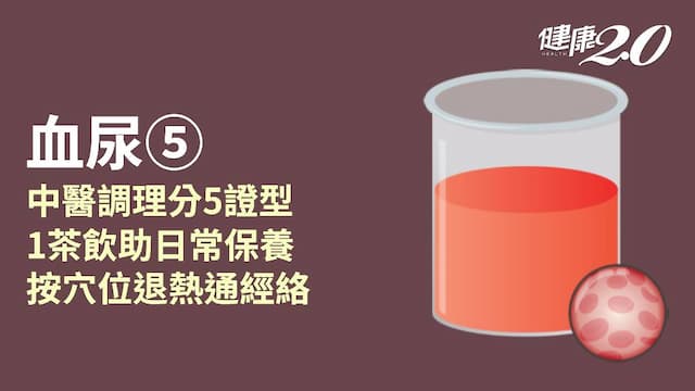 血尿／血尿痛不痛？辨證處方不相同 1茶飲日常調理 4穴位消腫止血
